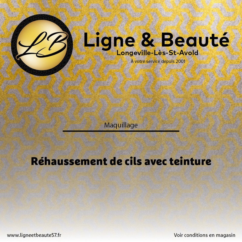 Réhaussement de cils avec teinture